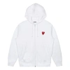 Comme Des Garçons Play Comme Des Garcons Play Red Zip Up Hoodie 'white'