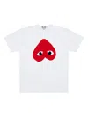 Comme Des Garçons Play Reverse Heart Logo T-shirt In White