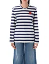 Comme Des Garçons Play T-shirt Rhinestone Red Heart