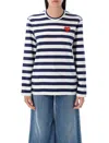 Comme Des Garçons Play T-shirt Rhinestone Red Heart