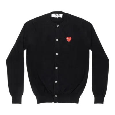 Comme Des Garçons Play Rhinestone Red Heart Round-neck Cardigan Unisex
