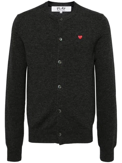Comme Des Garçons Play Round--neck Small Red Emblem Knit Clothing
