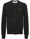 Comme Des Garçons Play Round--neck Small Red Emblem Knit Clothing In 2 Charcoal Gray