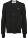 Comme Des Garçons Play Round--neck Small Red Emblem Knit Clothing In 2 Charcoal Gray