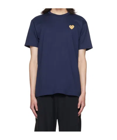 COMME DES GARÇONS PLAY HEART-PATCH COTTON T-SHIRT