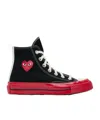 Comme Des Garçons Play Heart Logo Sneakers In Black