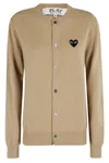 Comme Des Garçons Play Round Neck Black Emblem In Neutral