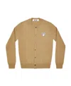 Comme Des Garçons Play Round-neck Long-sleeved Sweater In Brown