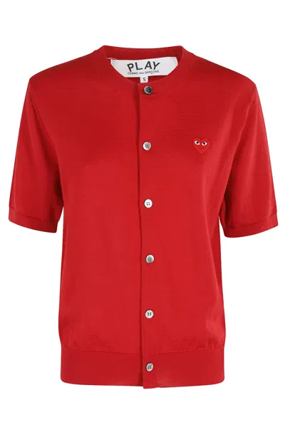 Comme Des Garçons Play Round Neck Red Emblem