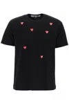 COMME DES GARÇONS PLAY COMME DES GARCONS PLAY "ROUND NECK T SHIRT WITH HEART PATTERN