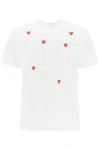 Comme Des Garçons Play Comme Des Garcons Play "round Neck T Shirt With Heart Pattern In White