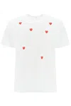 Comme Des Garçons Play Comme Des Garcons Play Scattered Hearts Cotton T-shirt In White