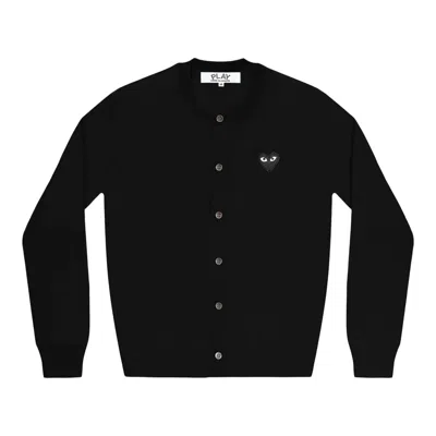 Comme Des Garçons Play Round-neck Black Emblem Cardigan Unisex
