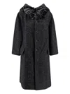 Comme Des Garçons Play Ruffled-collar Coat In Black
