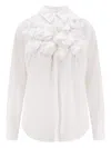 Comme Des Garçons Play Ruffled-detail Shirt In White