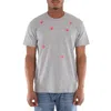 Comme Des Garçons Play Comme Des Garcons Play Scattered Hearts Cotton T-shirt In Gray