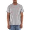 Comme Des Garçons Play Comme Des Garcons Play Scattered Hearts Cotton T-shirt In Gray