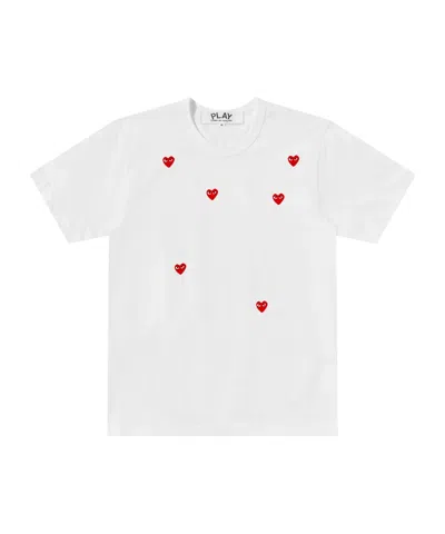 COMME DES GARÇONS PLAY SCATTERED HEARTS COTTON T-SHIRT