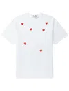 Comme Des Garçons Play Comme Des Garcons Play Scattered Hearts Cotton T-shirt In White