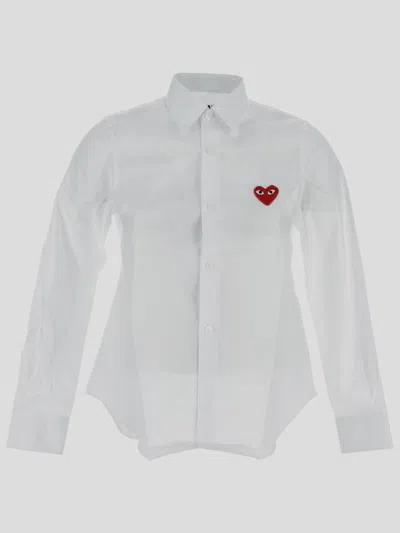Comme Des Garçons Play Comme Des Garcons Play Shirts In White