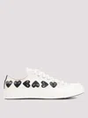 Comme Des Garçons Play Comme Des Garcons Play Ivory Canvas Comme Des Garã§ons X Converse Sneakers In Neutral