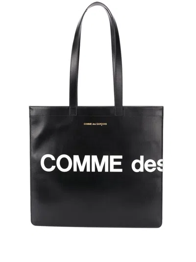 Comme Des Garçons Play Shopping Bags In Black