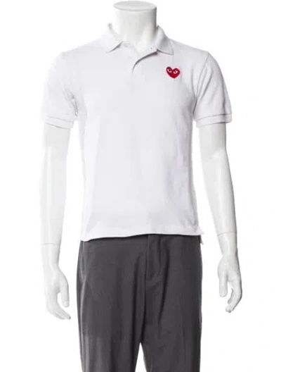 Pre-owned Comme Des Garçons Play Short Sleeve Shirt In White