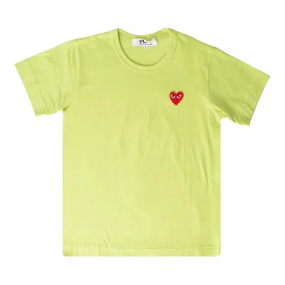 Pre-owned Comme Des Garçons Play Short-sleeve T-shirt With Small Red Heart 'green' | Men's Size S
