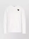 Comme Des Garçons Play Short Sleeve Top Featuring Crew Neck In White