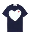 Comme Des Garçons Play Heart-print Cotton T-shirt In Black