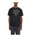 Comme Des Garçons Play T-shirt Logo In Cotone In Black