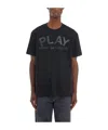 Comme Des Garçons Play Comme Des Garcons Play Mens Black Reverse Logo-print Cotton-jersey T-shirt In Black