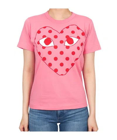 Comme Des Garçons Play Short-sleeved T-shirt In Pink