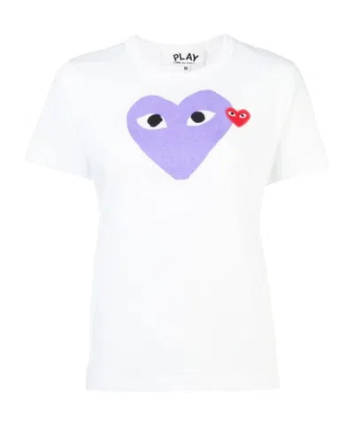Comme Des Garçons Play Short-sleeved T-shirt In White
