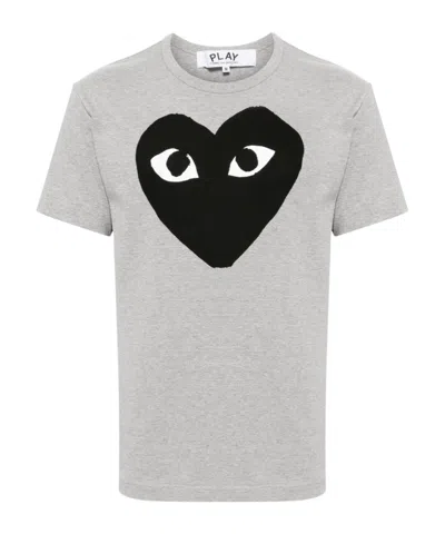 Comme Des Garçons Play Short-sleesleeved T-shirt In Gray