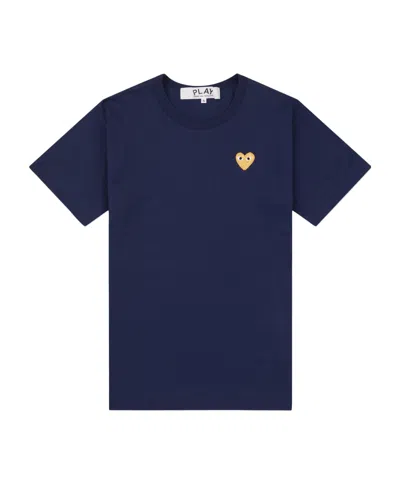 Comme Des Garçons Play Short-sleeved T-shirt In Blue