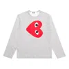 Comme Des Garçons Play Comme Des Garcons Play Side Heart Long Sleeves Tee 'grey' In Gray