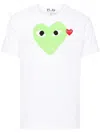 Comme Des Garçons Play Signature Heart Motif Cotton T-shirt In White