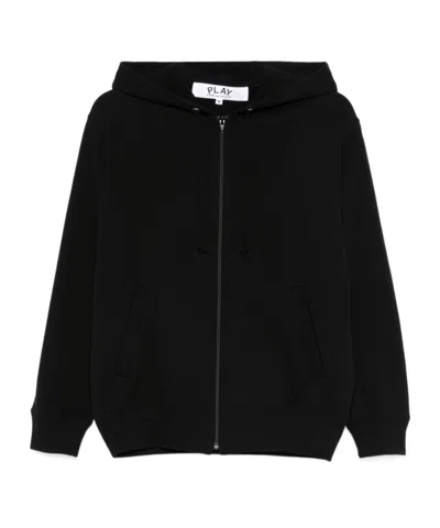 COMME DES GARÇONS PLAY SIGNATURE HEART-PATCH HOODIE