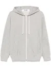 Comme Des Garçons Play Signature Heart-patch Hoodie In Grey