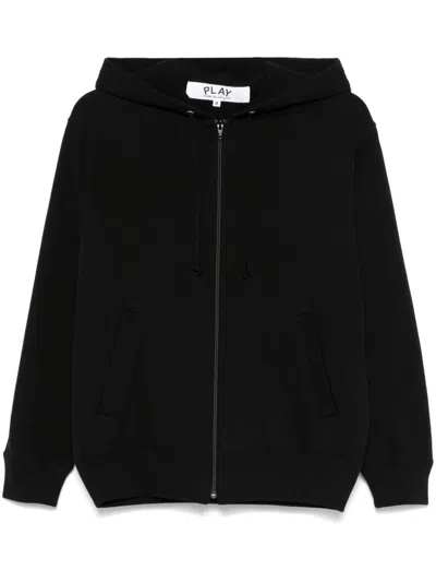 COMME DES GARÇONS PLAY SIGNATURE HEART-PATCH HOODIE