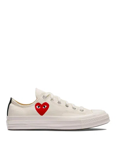 Comme Des Garçons Play Single Heart Chuck 70 Sneakers In White