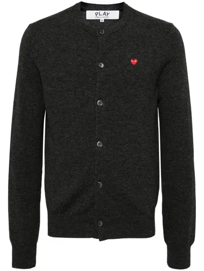 Comme Des Garçons Play Small Heart Cardigan Black