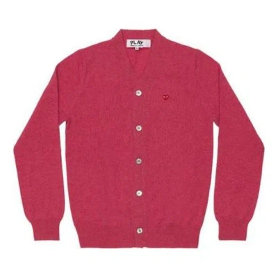 Comme Des Garçons Play Comme Des Garcons Play Small Heart Cardigan 'pink'