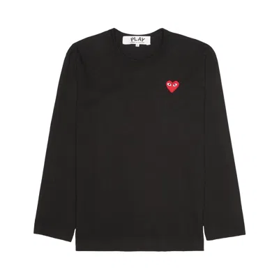 Pre-owned Comme Des Garçons Play Small Heart Knitted Sweater 'black' | Men's Size S