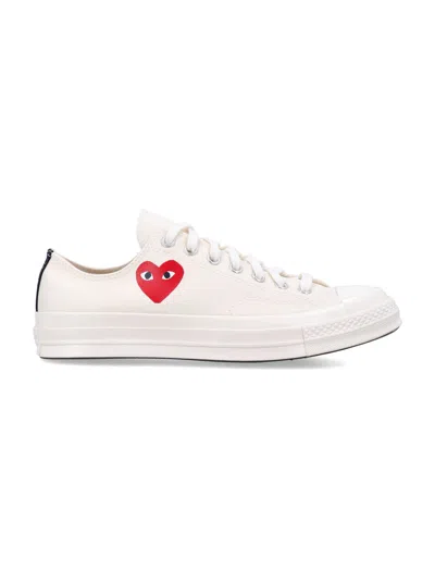 Comme Des Garçons Play Small Heart Low Top In White