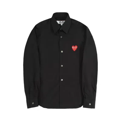 Pre-owned Comme Des Garçons Play Small Heart Shirt 'black' | Women's Size S