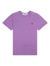 Comme Des Garçons Play Heart-detail Short-sleeved T-shirt In Purple