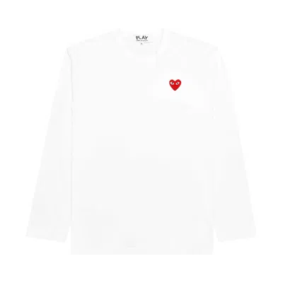 Pre-owned Comme Des Garçons Play Small Heart Short-sleeve Shirt 'stripe Blue' | Men's Size Xl