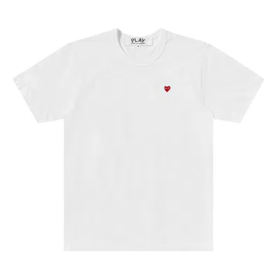 Pre-owned Comme Des Garçons Play Small Heart T-shirt 'white' | Men's Size Xs